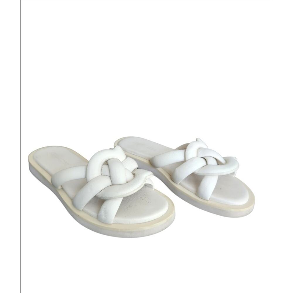 COACH C8983 Georgie Chalk Leather Open Toe Sandals Shoes Women's Size 8.5 B - Picture 3 of 8